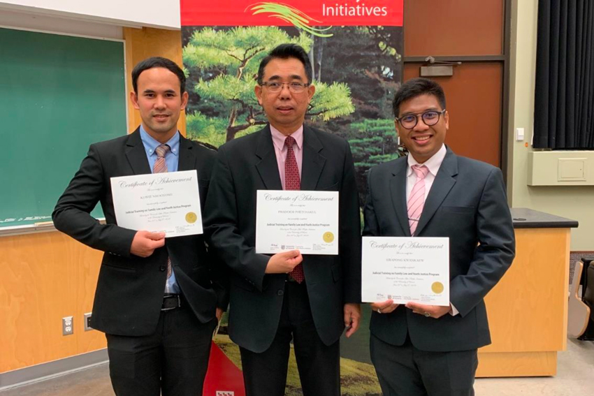 A few of the Thai judges posing with their program certificates