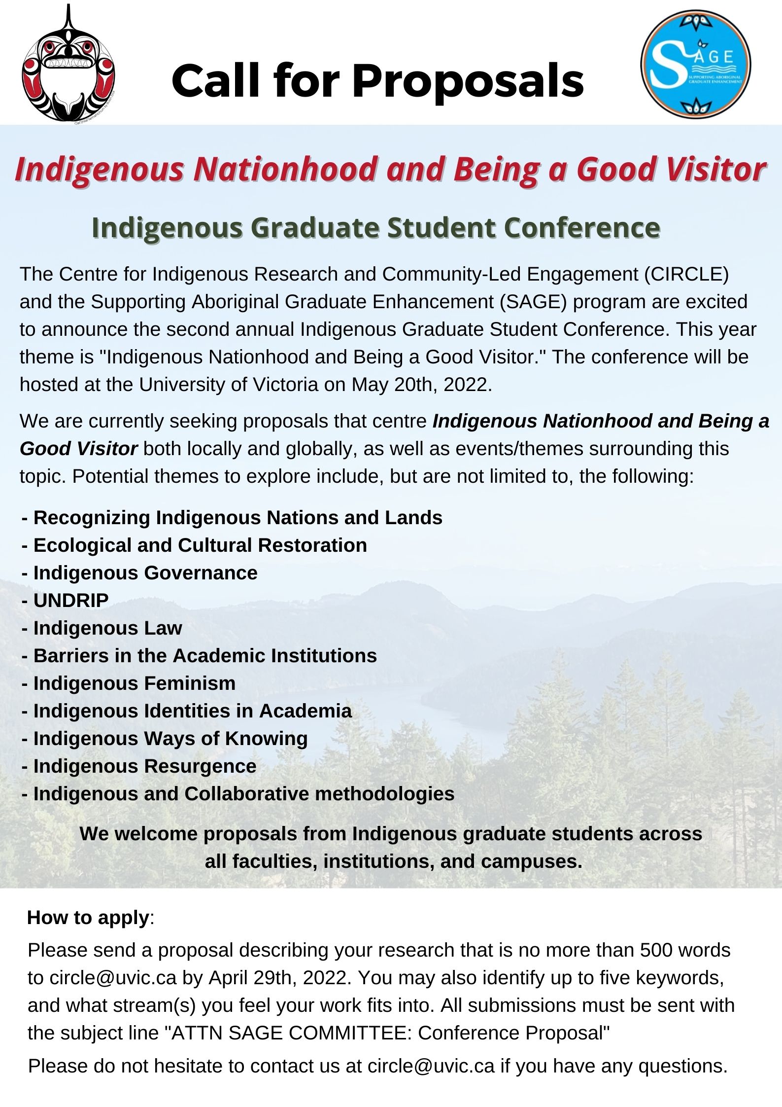 Indigenous Graduate Student Conference Call for proposals
