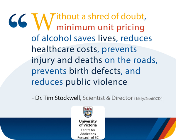 Tim Stockwell quote Minimum Unit Pricing of Alcohol