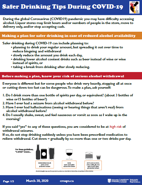 safer drinking covid