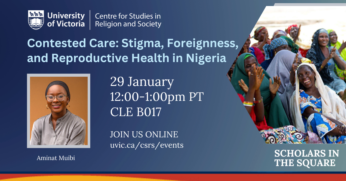 Aminat Muibi's Lecture is April 29th at noon