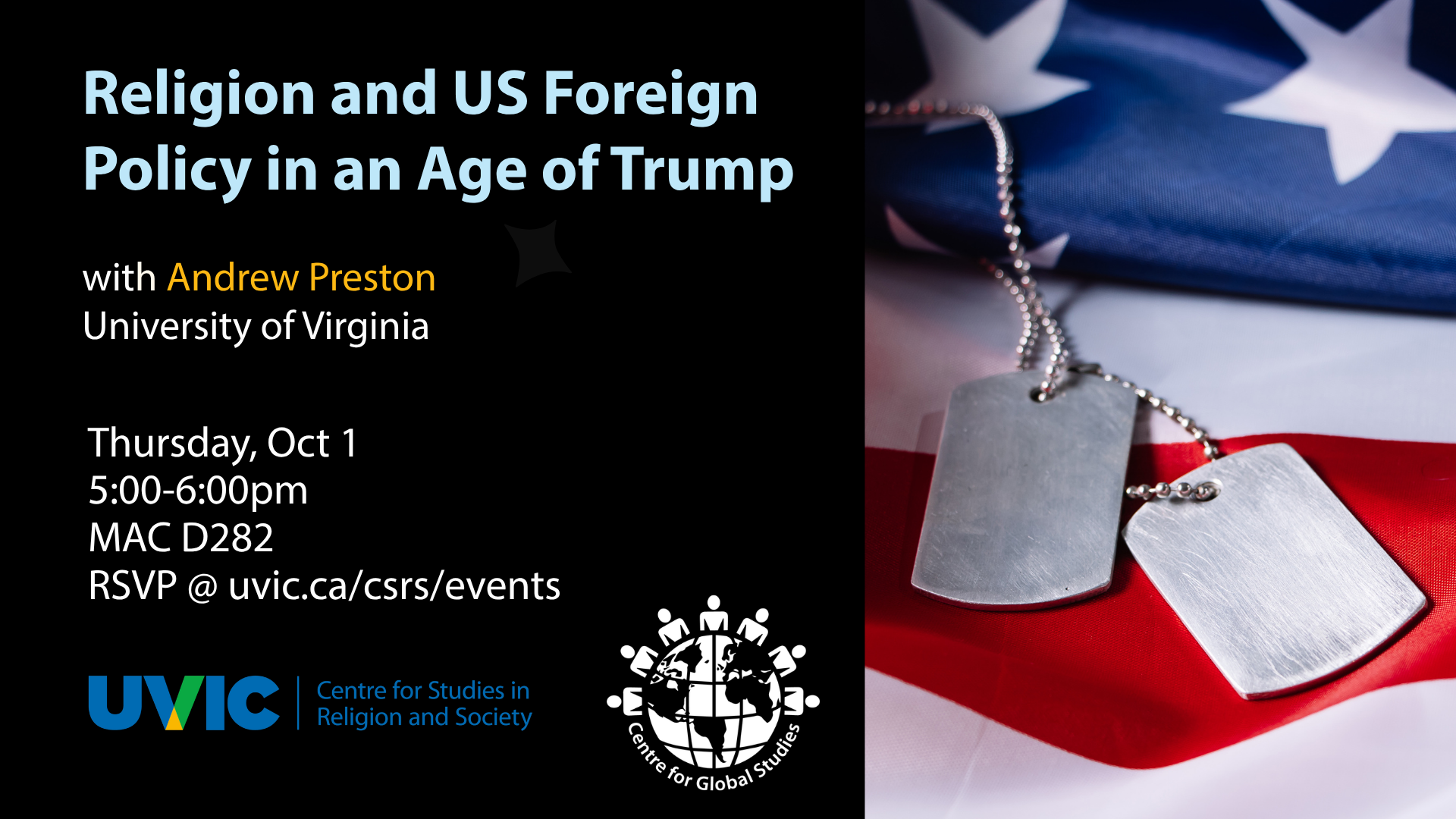Andrew Preston lecture October 1st