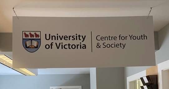 The Centre for Youth & Society logo sign at the Centre
