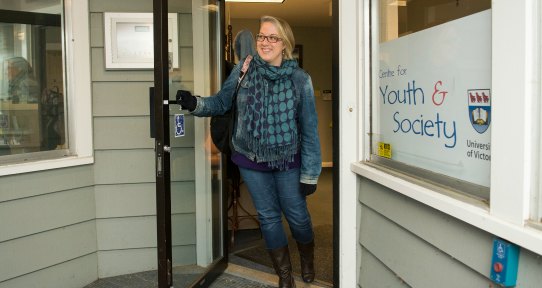 CFYS RA Emily leaving the CFYS office