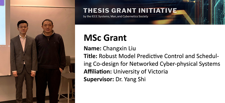 Award winner Changxin Liu with Dr. Yang Shi