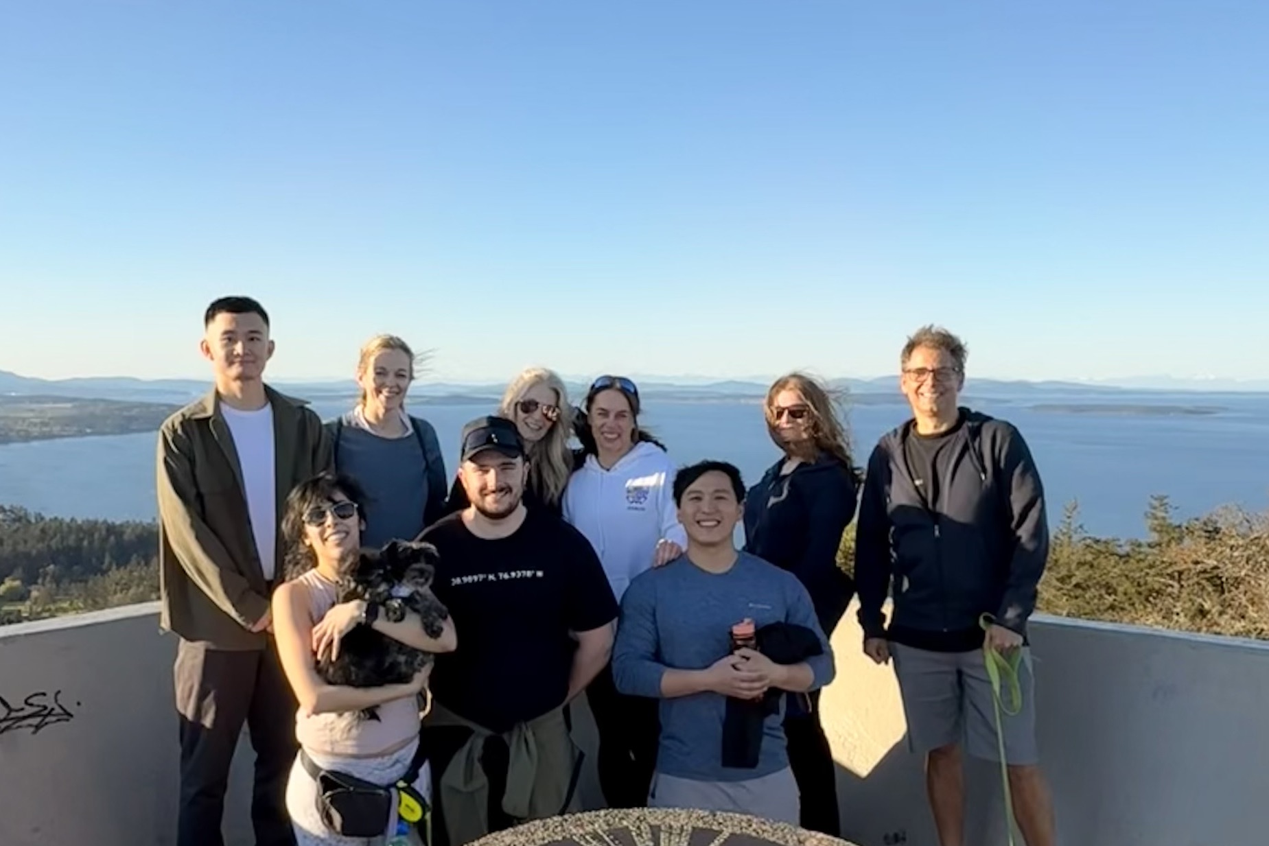 BMed Lab members after a hike up PKOLS (Mt. Douglas) in April 2025