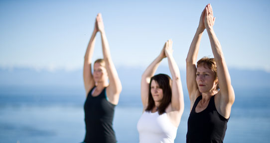 Women doing Yoga