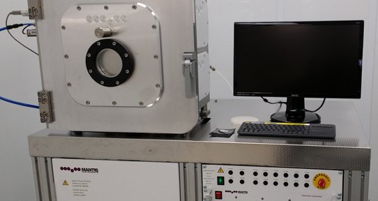 The sputter deposition system is used for making thin metallic and dielectric films. 