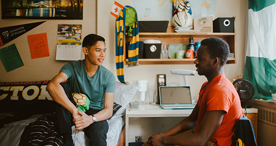 In residence, you'll take advantage of all that the university has to offer.