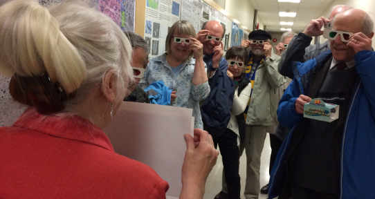 UVRA socialize and learn at events such as a tour of UVic's STEHM (Scanning Transmission Electron Holography Microscope).