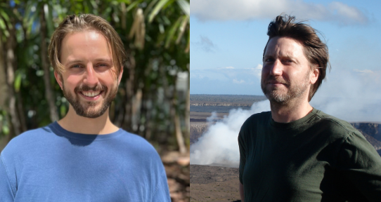 Headshot of Dori Blakely side-by-side with a headshot of Doug Johnstone