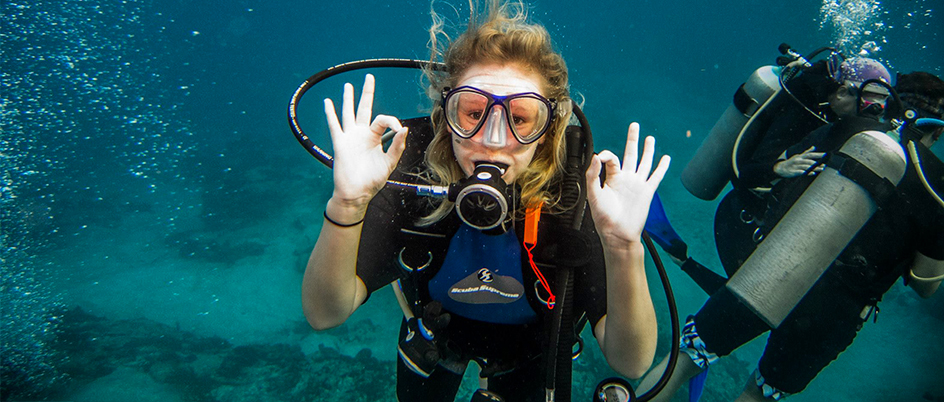 Student scuba diving