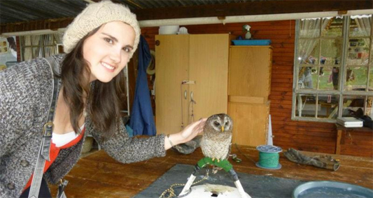 LeDoux with an owl