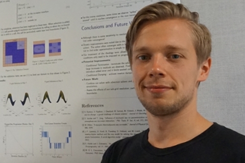 Clint Seinen and his best student poster at CMOS