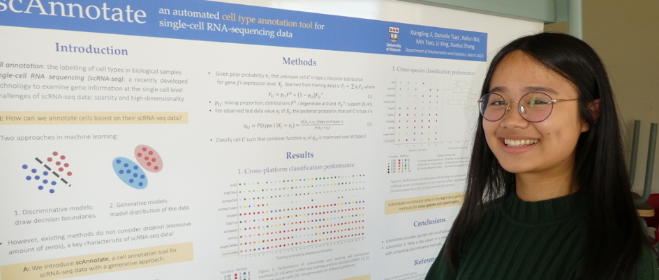 Danielle Tsao and her JCURA research poster