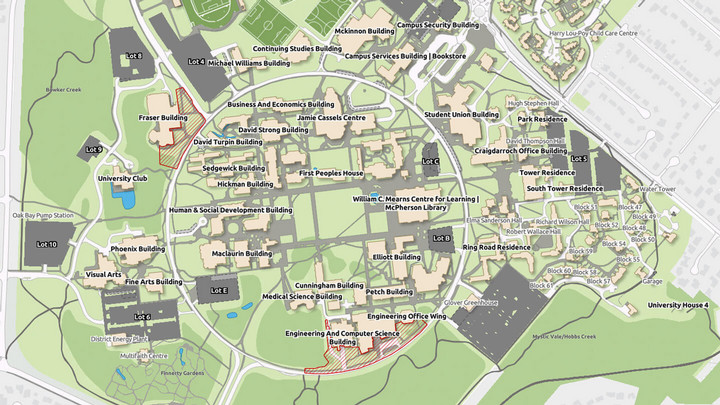 Map of UVic campus