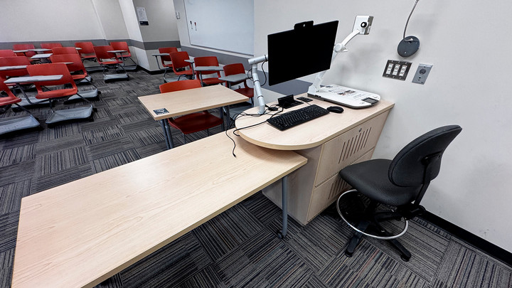 View of the presenter area