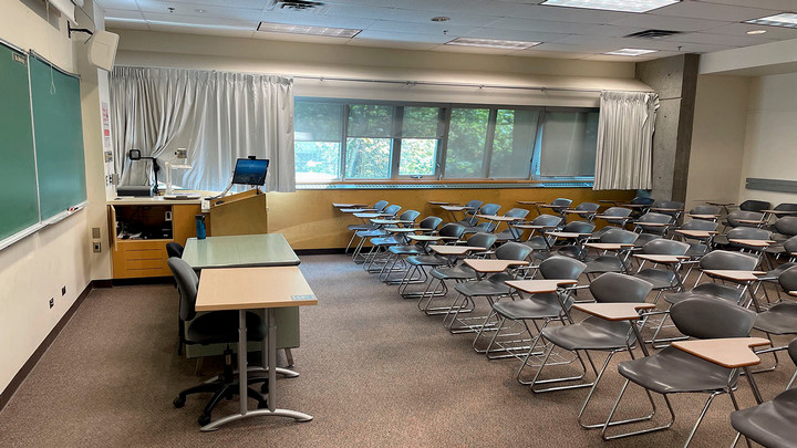 View from the side of the room