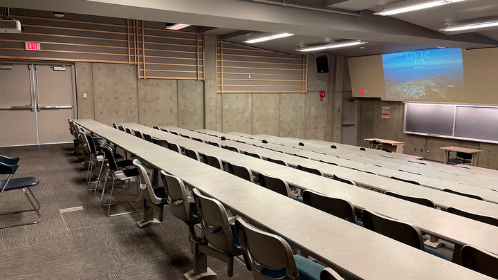 View from the side of the room