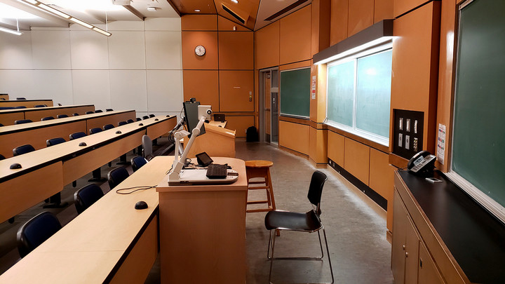 View of the presenter area