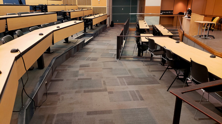View from the side of the room