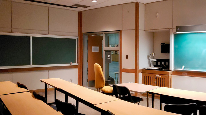 View from the side of the room