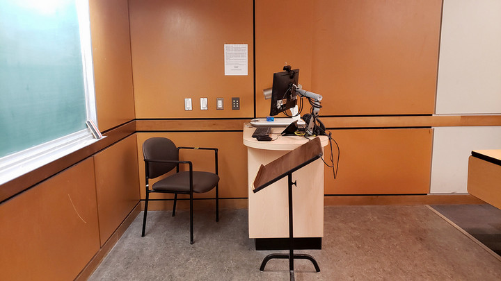 View of the presenter area