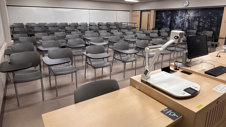 View from the front of the room