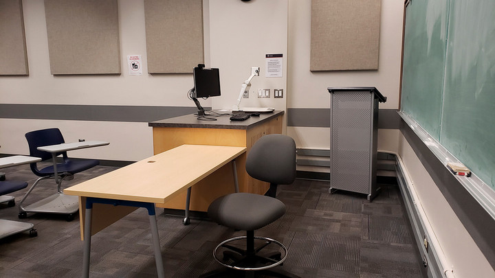 View of the presenter area