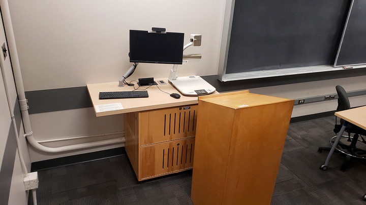 View of the presenter area