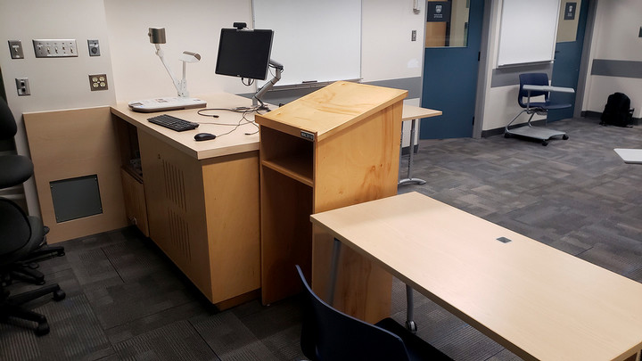 View of the presenter area