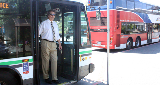 Man on bus