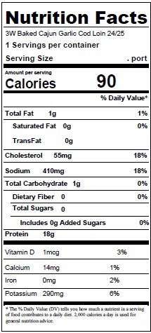 Nutrition facts