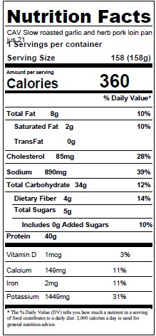 Nutrition facts