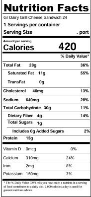 Nutrition Facts