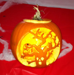 Winning carved pumpkin