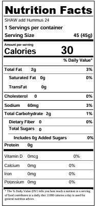 Nutrition facts