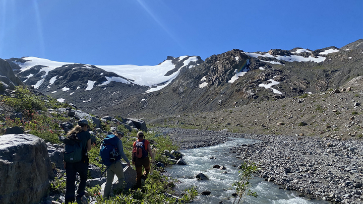 Students on alpine