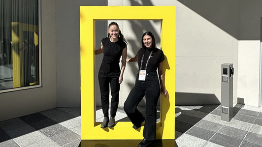Grad students Maia Wikler and Audrey Popa were National Geographic Explorers at the National Geographic Storytellers summit in Los Angeles in 2024