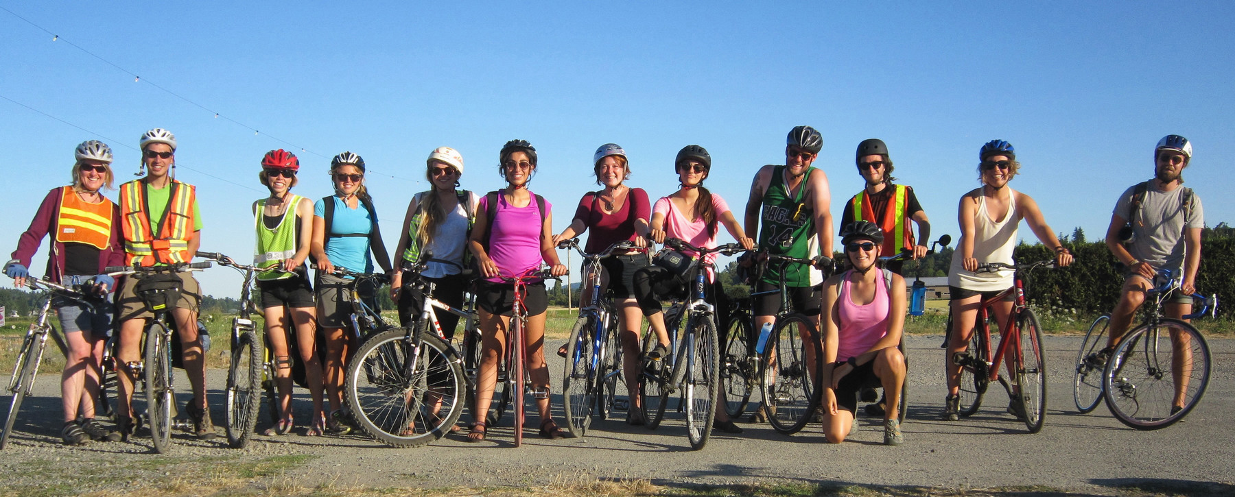 ES undergrads cycle through nature on a field day with the Redfish School of Change