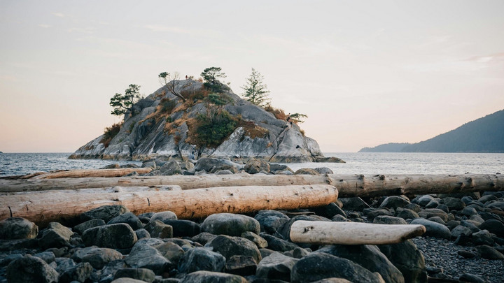 BC coastal island beach