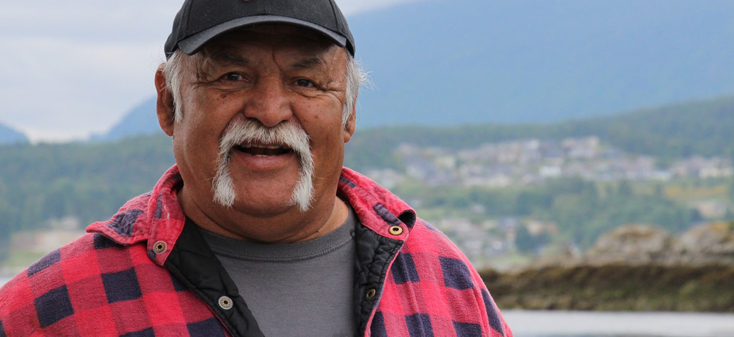 Ray Harris on a boat