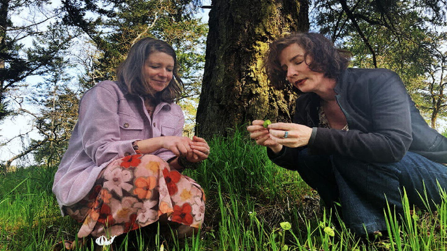 St. Margaret's teacher Jennifer Walton, left, and project lead Maleea Acker hope to see educators across the province make use of their free urban streams and watershed curriculum for intermediate and Grade 12 students