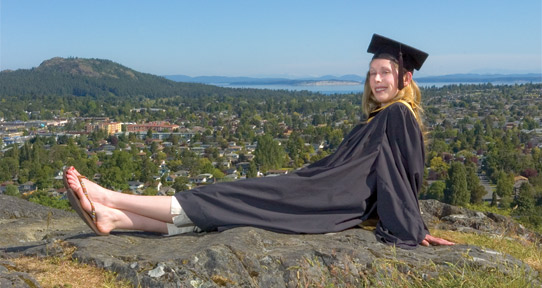UVic Psychology grad Leila Scannell received the Lieutenant Governor’s Silver Medal for her thesis on place attachment.