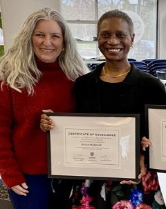 Silvia (right) with professor Dr. Astrid V. Pérez Piñán