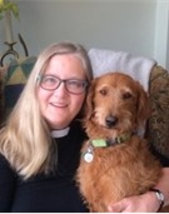 Angela Wood and her dog