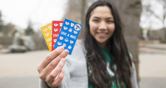 student on campus fairtrade designation day