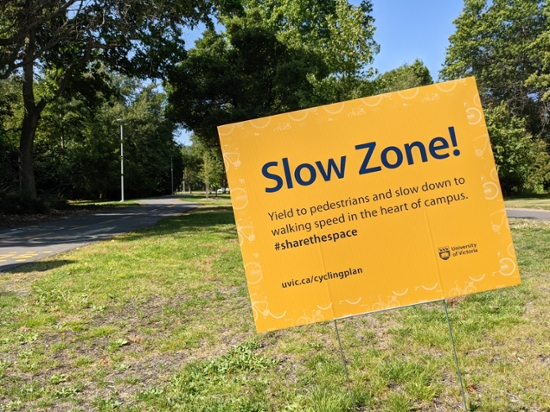 slow zone sign