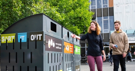 Outdoor Sort It Out stations allow for easy composting