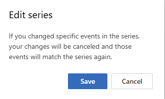 Outlook calendar screenshot